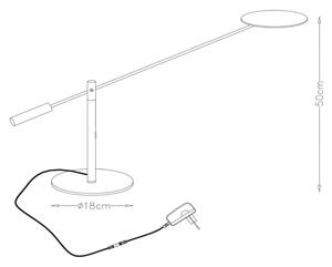 Lucide 19666/09/12 - LED Stmievateľná stolná lampa ANSELMO LED/9W/230V chróm