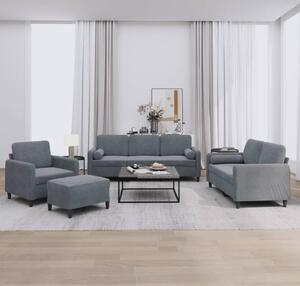 Maison Exclusive – 4-dielna sedacia súprava s vankúšmi, tmavošedý zamat