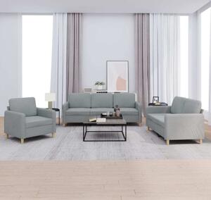 Maison Exclusive – 3-dielna sedacia súprava s vankúmi, svetlosivá látka