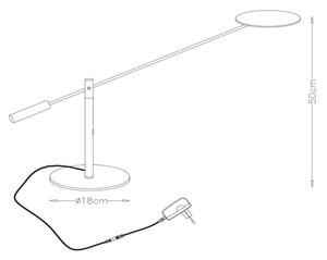 Lucide 19666/09/30 - LED Stmievateľná stolná lampa ANSELMO LED/9W/230V čierna