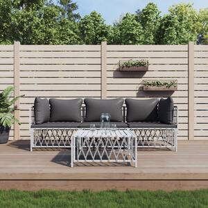 Maison Exclusive – 4-dielna záhradná súprava s vankúmi, biela oce