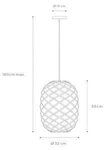 Lucide 21417/32/30 - Luster na lanku WOLFRAM 1xE27/60W/230V čierna