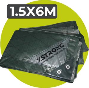 Xstrong Allround 120 - Plachta - 1,5x6 - Zelená - Plachta s očkami