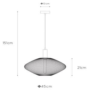 Lucide 21423/45/30 - Luster na lanku MESH 1xE27/40W/230V
