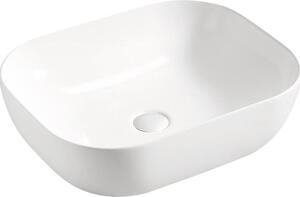 Moderné keramické umývadlo na dosku Smile 2, šírka 50 cm, hĺbka 40 cm, výška 14 cm