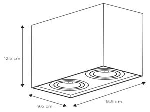 Lucide 22953/02/31 - Bodové svietidlo TUBE 2xGU10/50W/230V biela