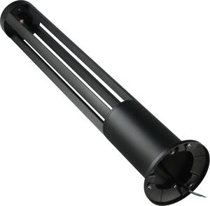 Záhradná stojaca lampa moderný stĺpik 60 cm LED 10W teplá farba čierna pieskovaná okrúhla RATEL Italux