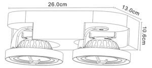 Lucide 22960/20/31 - LED Bodové svietidlo VERSUM AR111 LED/2x10W/230V biela