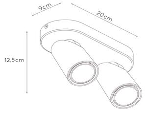 Lucide 23954/11/31 - LED Bodové svietidlo XYRUS 2xGU10/5W/230V biela