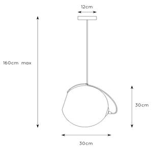 Lucide 25405/30/65 - Luster na lanku JAZZLYNN 1xE27/60W/230V pr. 30 cm
