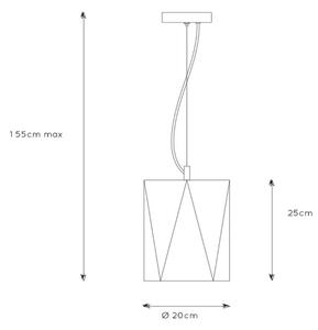 Lucide 25407/01/30 - Luster na lanku FERN 1xE27/60W/230V
