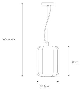 Lucide 25409/01/30 - Luster na lanku FERN 1xE27/60W/230V