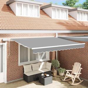 Maison Exclusive - Rám markízy so svetlami LED diódy Biela 300 x 250 cm Hliník