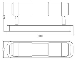 Lucide 26957/10/12 - LED Bodové svietidlo LENNERT 2xGU10/5W/230V matný chróm