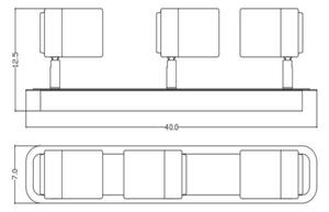 Lucide 26957/15/30 - LED Bodové svietidlo LENNERT 3xGU10/5W/230V čierny