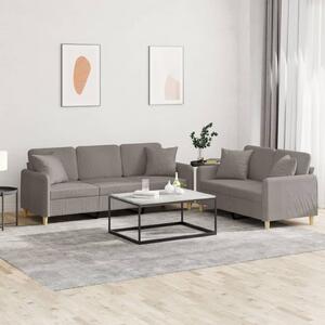 Maison Exclusive – 2-dielna sedacia súprava s vankúmi, látka v odtieni taupe