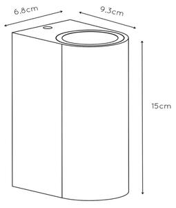 Lucide 27863/02/97 - Vonkajšie nástenné svietidlo BOOGY 2xGU10/5W/230V IP44