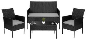 TZB Súprava záhradného nábytku MAGNOLIA čierna/sivá