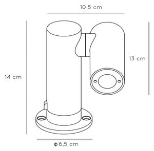 Lucide 27893/05/29 - LED Vonkajšia lampa TATUM LED/5W/230V IP65 14 cm antracit