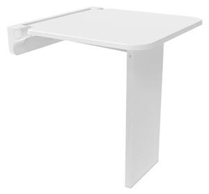 Mereo, Mereo Sedátko do sprchy s podpornou nohou, duroplast, biele, MER-CSS121P