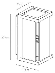 Lucide 27885/01/30 - Vonkajšie nástenné svietidlo CLAIRE 1xE27/15W/230V IP54 čierna