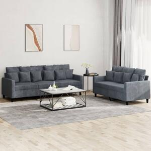 Maison Exclusive – 2-dielna sedacia súprava s vankúmi, tmavosivý zamat