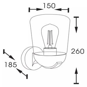Lucide 27837/01/30 - Vonkajšia nástenná lampa TULSA 1xE27/40W/230V IP44 čierna