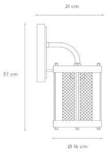 Lucide 29826/01/30 - Vonkajšie nástenné svietidlo MAKKUM 1xE27/40W/230V IP23