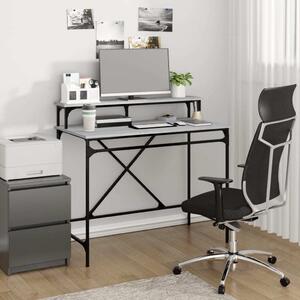Maison Exclusive - písací stôl šedý Sonoma 100x50x90 cm drevený materiál a železo