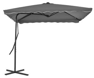 Maison Exclusive - Slnečník s oceľovým stožiarom 250x250 cm antracitový