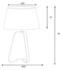 Lucide 30567/81/97 - Stolná lampa CAPUCINO 1xE27/60W/230V