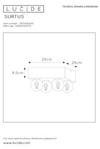 Lucide 30174/04/30 - Stropné svietidlo SURTUS 4xE27/60W/230V