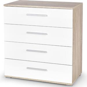 Halmar Komoda Lima KM3 - dub sonoma / biely lesk