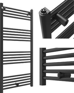 Granitan | Kúpeľňový radiátor PUERTO - 60/130 cm - Čierny - Moderný dizajn - Ohrievač uterákov