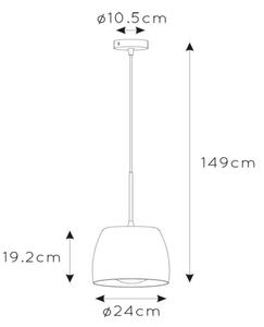 Lucide 30488/01/30 - Luster na lanku NOLAN 1xE27/60W/230V čierna