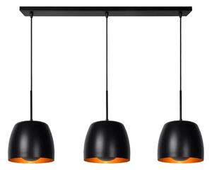 Lucide 30488/03/30 - Luster na lanku NOLAN 3xE27/40W/230V čierna
