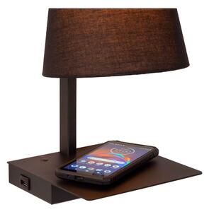 Lucide 30295/01/30 - Stmievateľná stolná lampa GREGORY 1xE27/60W/230V USB čierna