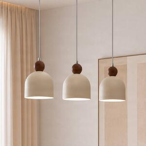 Milagro Lighting Závesné svietidlo Timon, taupe/béžová, dĺžka 60 cm, kov, 3-pl., Hnedá / hrdzavá, Obývacia izba / jedáleň, kov, Moderný, Závesné svietidlo