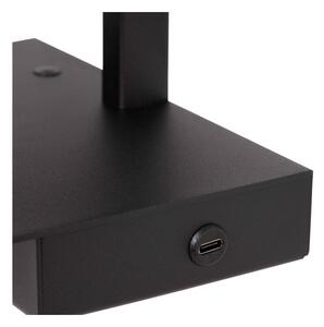 Lucide 30295/01/30 - Stmievateľná stolná lampa GREGORY 1xE27/60W/230V USB čierna