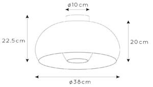 Lucide 30186/38/30 - Stropné svietidlo SHARAN 1xE27/60W/230V pr. 38 cm čierna