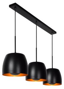 Lucide 30488/03/30 - Luster na lanku NOLAN 3xE27/40W/230V čierna