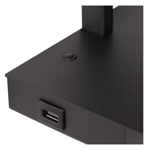Lucide 30295/01/30 - Stmievateľná stolná lampa GREGORY 1xE27/60W/230V USB čierna