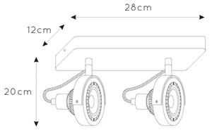 Lucide 31931/24/31 - LED Stmievateľné bodové svietidlo TALA 2xGU10/12W/230V biela