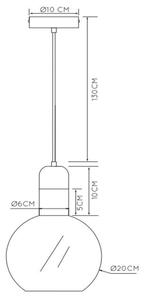 Lucide 34438/20/65 - Luster na lanku JULIUS 1xE27/40W/230V