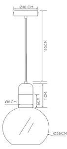 Lucide 34438/28/65 - Luster na lanku JULIUS 1xE27/40W/230V