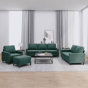 Maison Exclusive – 4-dielna sedacia súprava s vankúmi, tmavozelený zamat