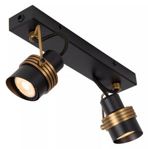 Lucide 34944/02/30 - Bodové svietidlo TUNDRAN 2xGU10/5W/230V čierna