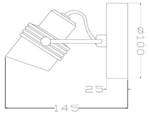 Lucide 34944/01/30 - Bodové svietidlo TUNDRAN 1xGU10/5W/230V čierna