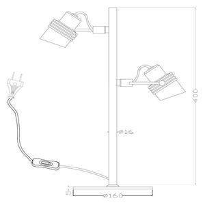 Lucide 34544/02/30 - Stolná lampa TUNDRAN 2xGU10/5W/230V čierna