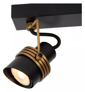 Lucide 34944/02/30 - Bodové svietidlo TUNDRAN 2xGU10/5W/230V čierna